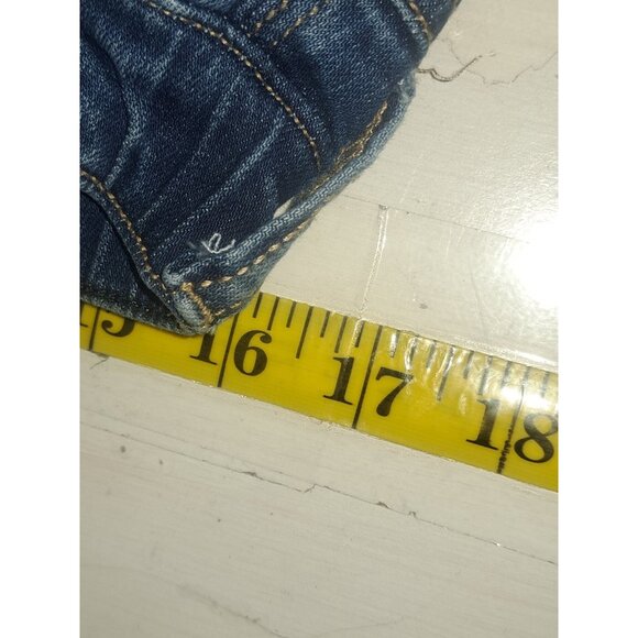 Arizona Jean Co. Hi-Rise Curvy Short Womens 15 Blue Distressed Denim Shorts - Picture 8 of 8